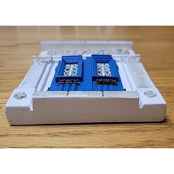 Vintage Greece Santorini Blue Door Ornamental Wall Plaque Ceramic Handcrafted - Picture 5 of 9